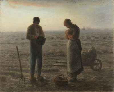 アンジェラス（紙にパステル） 作： Jean Francois Millet