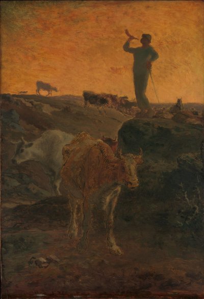牛の家を呼ぶ、1872年頃 作： Jean Francois Millet