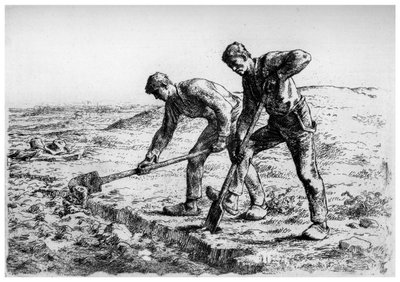 ディガーズ、c1835-1875 1924 作： Jean Francois Millet