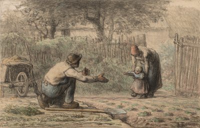 最初のステップ 作： Jean Francois Millet