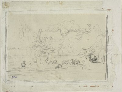 農場のガチョウ 作： Jean Francois Millet