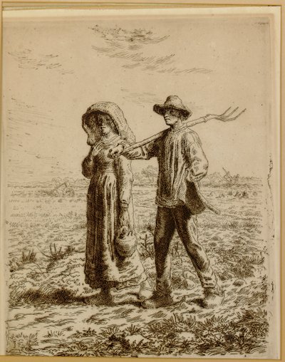 仕事に行く、1863 作： Jean Francois Millet