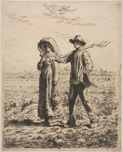 仕事に行く 作： Jean Francois Millet