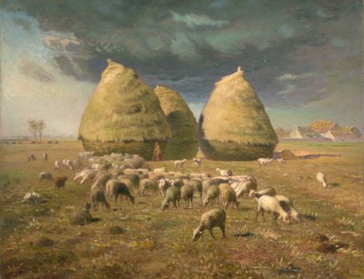 干し草：秋、カリフォルニア州。 1874。 作： Jean Francois Millet