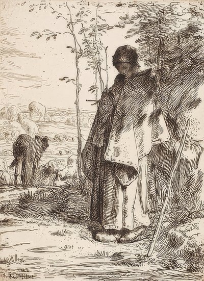 ラグランデベルジェール（ダイシェフェリン）。 1862 作： Jean Francois Millet