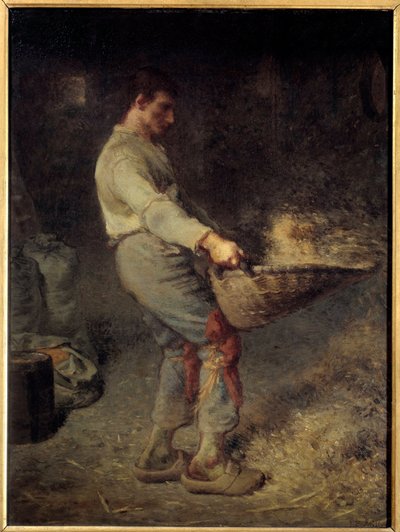 Le vanneur ジャン・フランソワ・ミレー（1814-1875）の絵画 1868年 日 0,79x0,58 m パリ、オルセー美術館 作： Jean Francois Millet