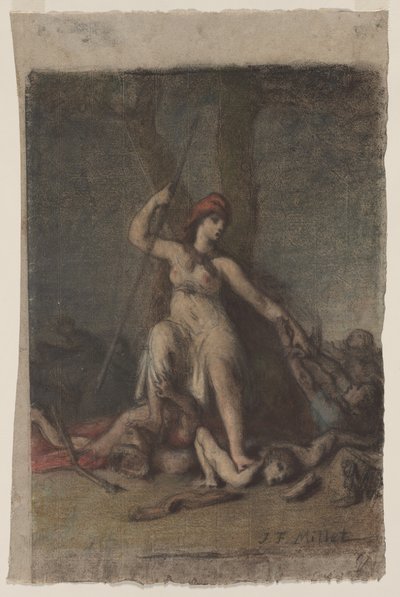 自由、おそらく1848年。 作： Jean Francois Millet