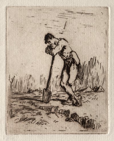 スペードに傾いた男。 作： Jean Francois Millet