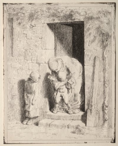 妊産婦予防策。 作： Jean Francois Millet