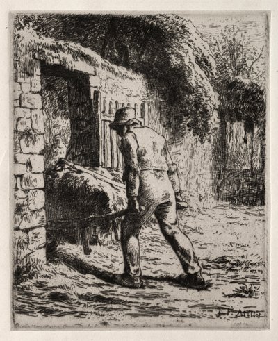 堆肥の山から戻ってきた農民 作： Jean Francois Millet