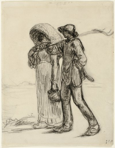 仕事に行く農民 作： Jean Francois Millet
