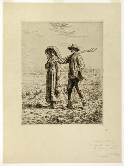 仕事に行く農民 作： Jean Francois Millet