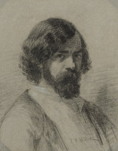 Narcissus Virgile Diaz de laPeña、1848の肖像。 作： Jean Francois Millet