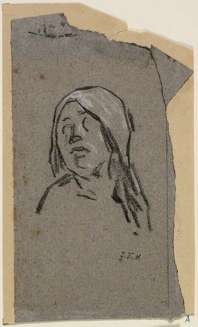 女性の頭部の研究 作： Jean Francois Millet