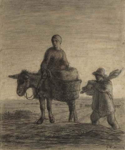 仕事のための出発、1857 作： Jean Francois Millet