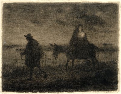 エジプトへの飛行、1864年 作： Jean Francois Millet