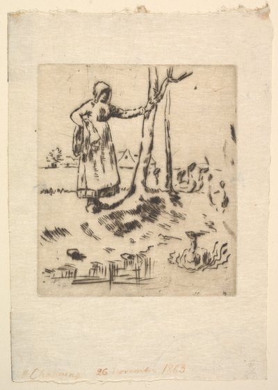 グースガール、1830年から75年。 作： Jean Francois Millet