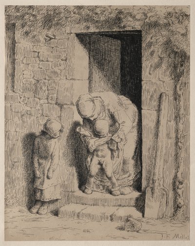 母体の予防措置 作： Jean Francois Millet