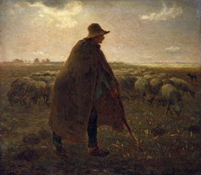 羊飼い、1858〜62年頃 作： Jean Francois Millet