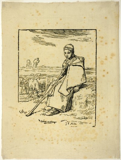 羊飼い 作： Jean Francois Millet