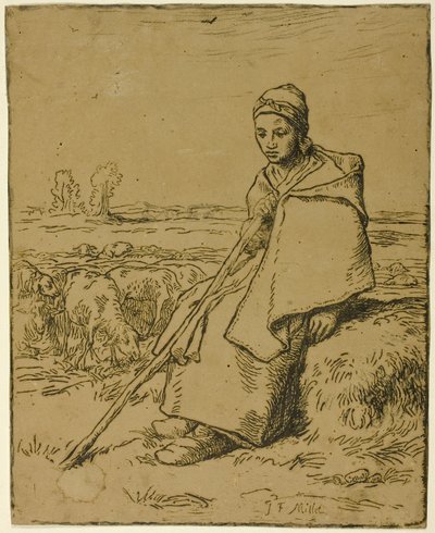 羊飼い 作： Jean Francois Millet