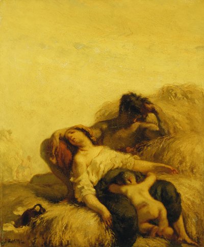 眠りの死神。眠っている収穫者、1847〜48年頃 作： Jean Francois Millet