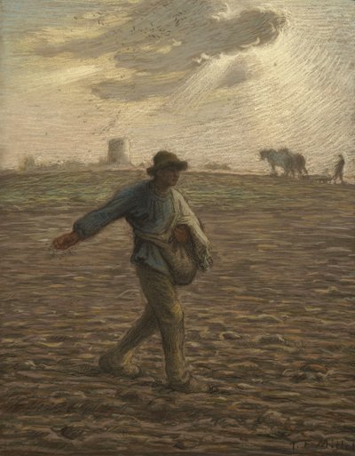 種まき、1865年頃 作： Jean Francois Millet
