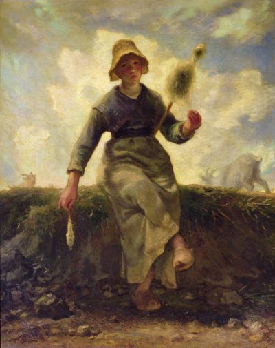 スピナー、オーヴェルニュのゴーザード 作： Jean Francois Millet