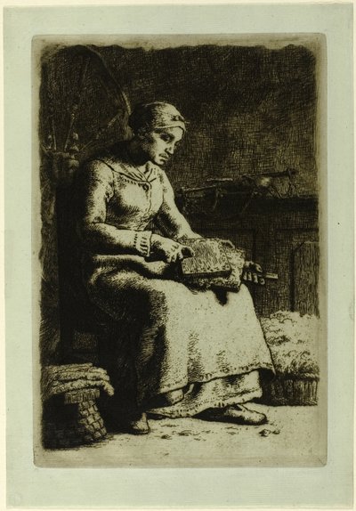 ウールカーダー 作： Jean Francois Millet