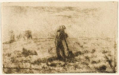 服を着る女性 作： Jean Francois Millet