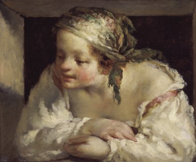 若い女性、1844-45 作： Jean Francois Millet