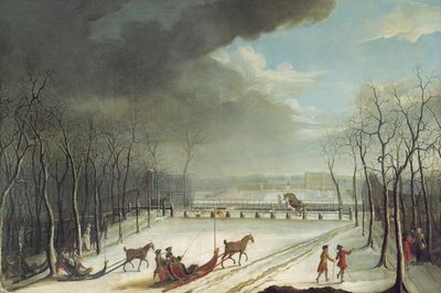 1767年のそりでのコンデ王子狩り 作： Jean Francois Perdrix