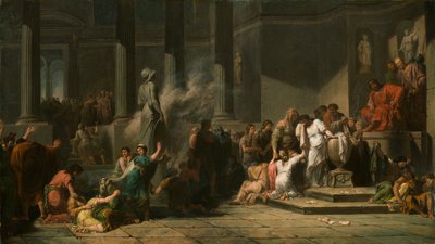 「くじを引くアテナイの少女」、18 世紀 作： Jean François Pierre Peyron