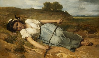 羊飼い、1870 作： Jean Francois Portaels