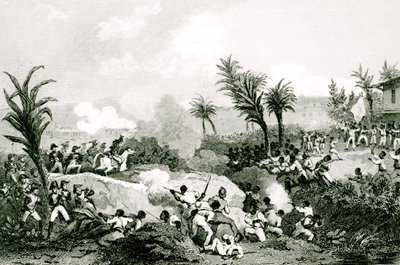 1802年9月16日、サントドミンゴにおける黒人の反乱 作： Jean Francois Pourvoyeur