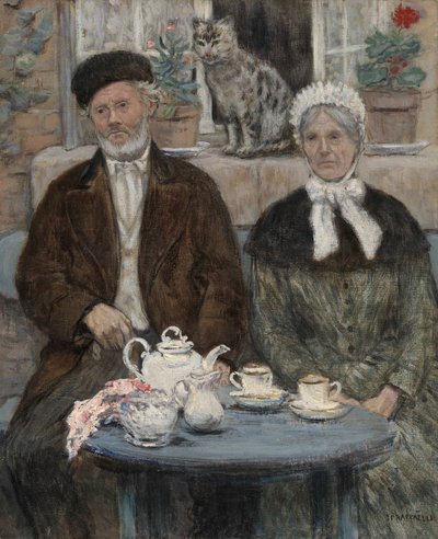 アフタヌーンティー、c。 1880年。 作： Jean Francois Raffaelli
