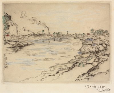 セーヌ川、アニエール、1894年。 作： Jean Francois Raffaelli
