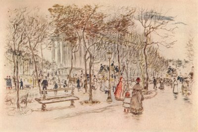 マドレーヌ広場、1915年 作： Jean Francois Raffaelli
