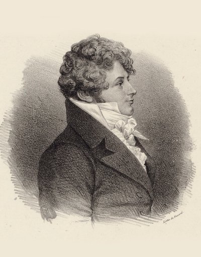 ピアニスト兼作曲家のダニエル・スタイベルト（Daniel Steibelt）1765-1823 , 1834の肖像。 作： Jean François Benard