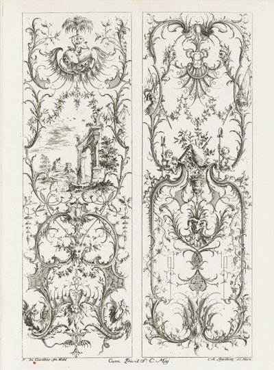 2つの直立したパネル 作： Jean François Cuvilliés