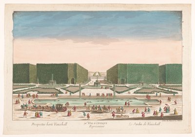Gezicht op Vauxhall Gardens te London 76日。 ボクスホール ガーデンを表す光学ビュー (オブジェクトのタイトル) 作： Jean François Daumont