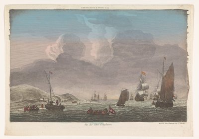 水上に船やボートがあるイギリスの海岸の眺め Les cotes d