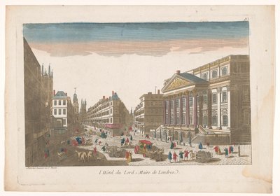 ロンドンの邸宅の眺め l´Hôtel du Lord = Maire de Londre (オブジェクトのタイトル) 作： Jean François Daumont