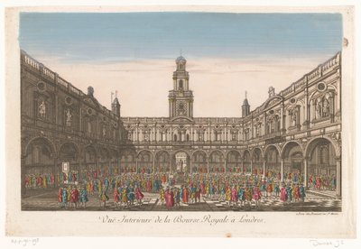 ロンドンの王立取引所の内部の眺め Vuë interieure de la Bourse Royale à Londres (オブジェクトのタイトル) 作： Jean François Daumont