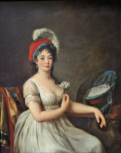 マリー＝ローズ・エーメ・タッサン・ド・ヴィリエ（1793～1865）、タッサン・ド・モンコートの妻 作： ジャン・フランソワ・ガルネレー
