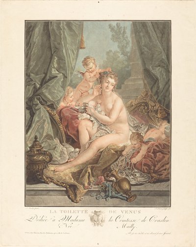 ヴィーナスのトイレ 作： Jean François Janinet after François Boucher