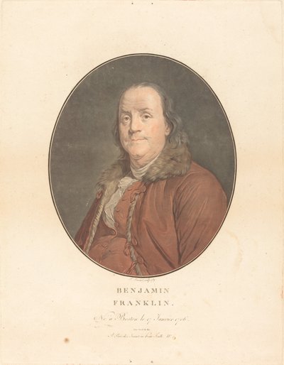 ベンジャミンフランクリン 作： Jean François Janinet and Joseph Siffred Duplessis