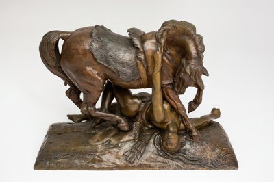 傷ついたアマゾン」1839年 作： Jean François Théodore Gechter