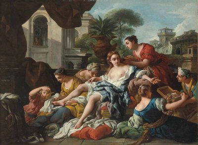 彼女の風呂でバトシェバ 作： Jean François de Troy