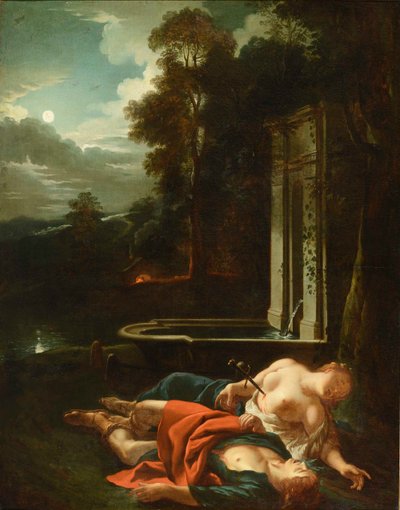 フランス語  ピラメとティスベ 作： Jean-François de Troy